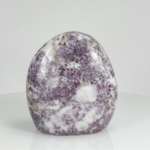 Lepidolite Free Form with Mica Flecks Carved and Polished.